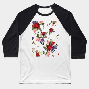 flowers design-booming flowers-flower red ,pink -patterns Baseball T-Shirt